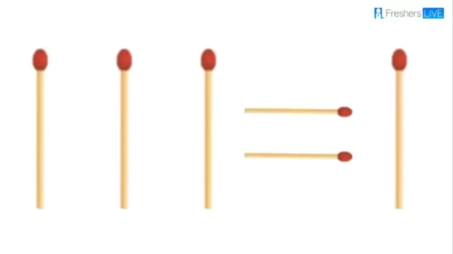 Brain Teaser Matchstick Puzzle - Can You Move Two Matchstick To Fix The Equation?