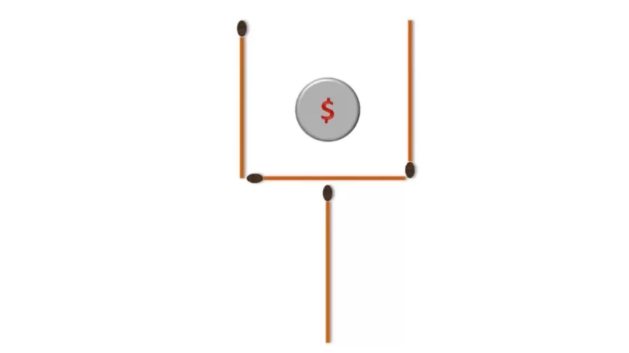 Brain Teaser Matchstick Puzzle: Move Only Two Matchsticks To Get The Coin Outside The Cup