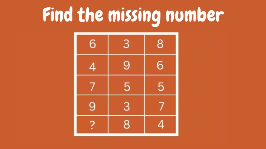 Brain Teaser Math Puzzle - Find the missing number