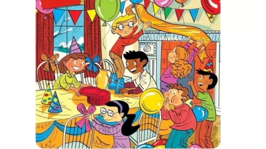 Brain Teaser Picture Puzzle: Try Finding 6 Words Hidden In This Birthday Party in 28 Secs