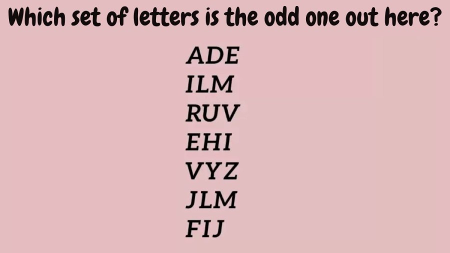 Brain Teaser Puzzle - Which set of letters is the odd one out here?
