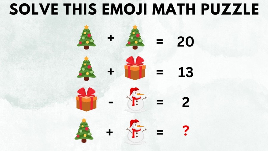 Brain Teaser - Solve this Emoji math puzzle