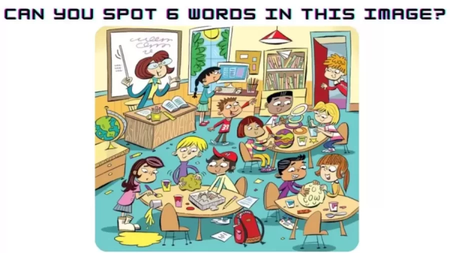 Brain Teaser Tricky Puzzle - Can You Spot 6 Words In This Image? Picture Puzzle