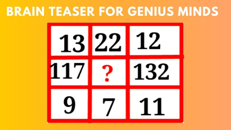 Brain Teaser for Genius Minds: Find the missing number