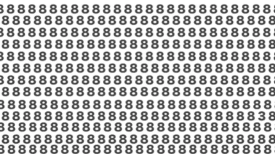 Can You Find 3 Among These 8s Within 10 Secs? Explanation And Solution To The Optical Illusion