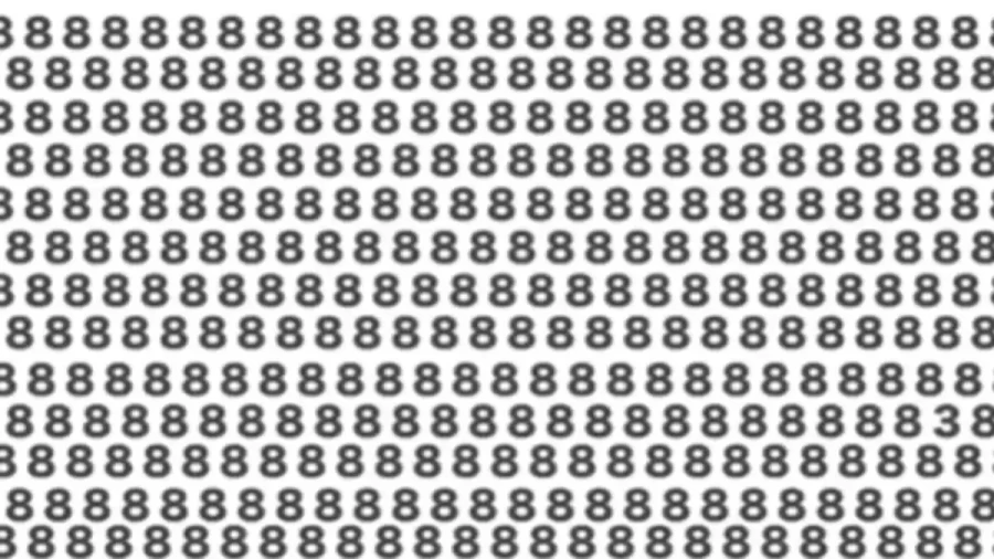 Can You Spot 3 Among These 8s Within 10 Secs? Explanation and Solution To The Optical Illusion