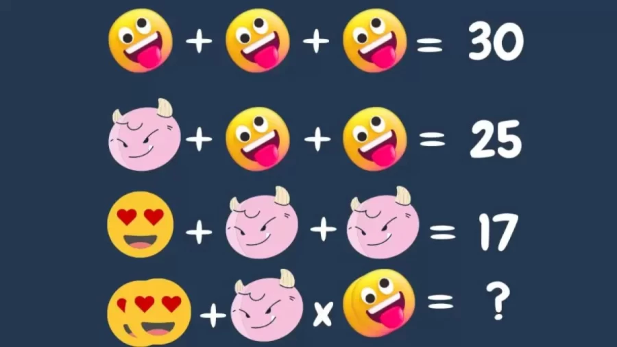 Find The Value Of The Emojis And Solve This Brain Teaser Maths Puzzle