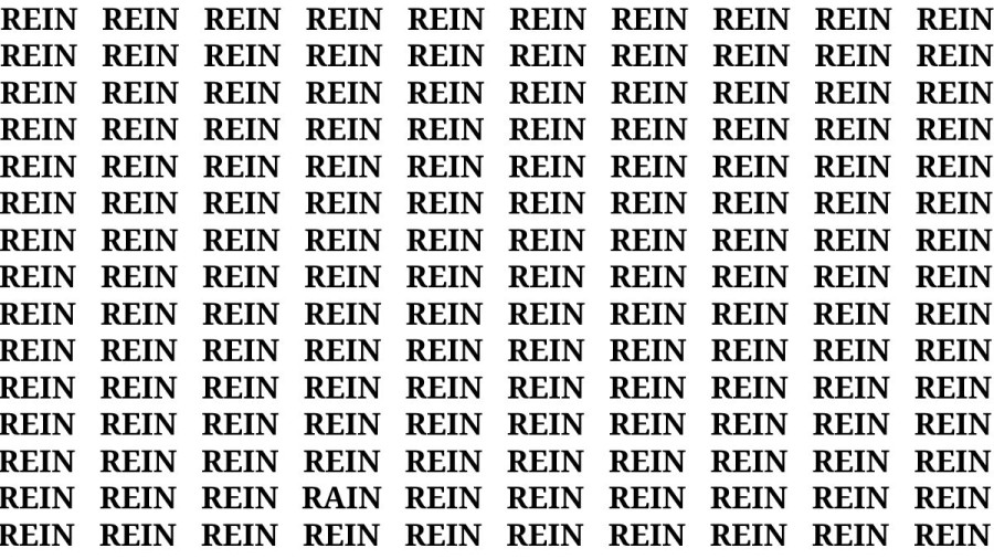 Observation Skill Test: Can you find the Word Rain in this Image within 15 Seconds?