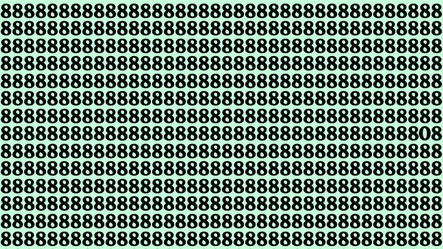 Optical Illusion Brain Test: If You Have Eagle Eyes Find 0 among the 8s within 20 Seconds?