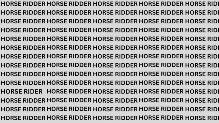 Optical Illusion Eye Test: Can you find the Word Horse Rider in 18 Secs?