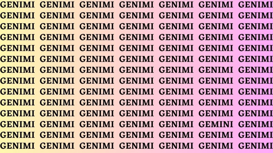 Optical Illusion Visual Test: If you have Hawk Eyes find the Word Gemini within 15 Secs? Explanation and Solution to the Optical Illusion