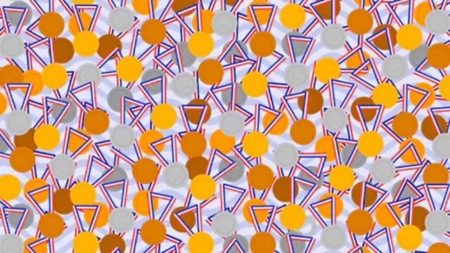 Optical Illusion Visual Test: You Have 17 Seconds. Spot The Hidden Scrunchie Among These Medals